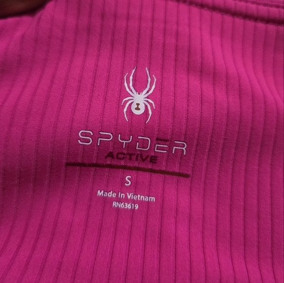 Spyder Active Pink Chafe Resistant Zip Pocket Leggings Size Small NWT - Picture 3 of 14